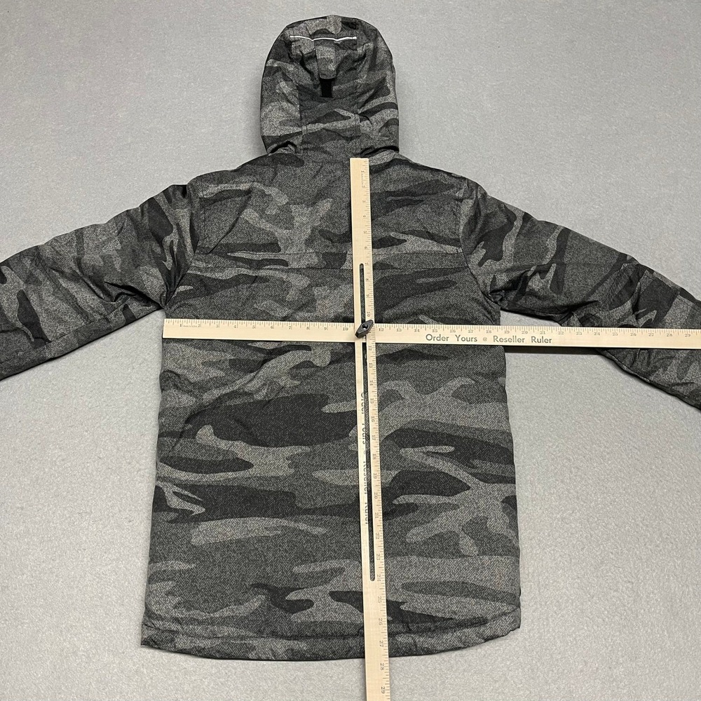Columbia Jacket Youth Large Grey Camo Parka Barlow Pass 600 Down Fill Omni-Heat - Picture 10 of 12
